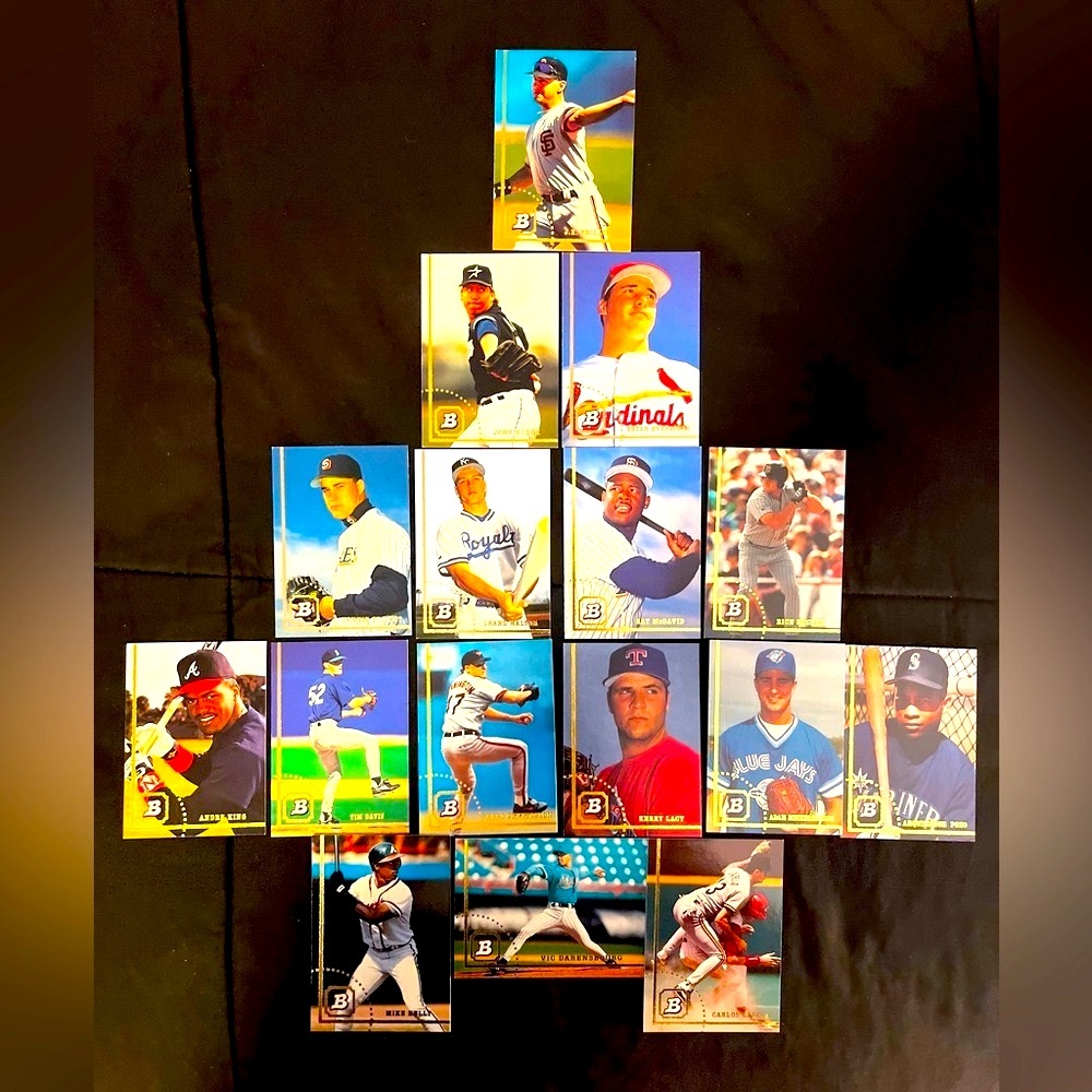 Assorted 1994 VINTAGE TOPPS BOWMAN MLB Baseball Trading Cards x 16
